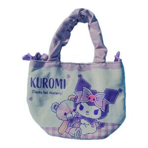 NEW Sanrio Kuromi Purple Mini Tote Bag Crossbody Bag Purse Adjustable Strap